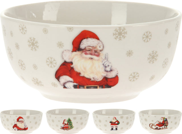 Μπώλ Χριστουγεννιάτικο Σχέδιο Άγιος Βασίλης Πορσελάνινο 480ml