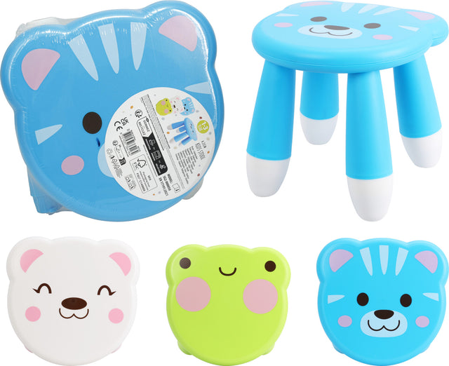 Παιδικό Σκαμπό Πλαστικό 23x22x21cm σε 3 Σχέδια