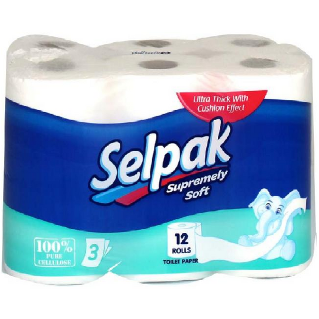 Selpak 12x115gr 3Φύλλο Χαρτί Υγείας Super Soft
