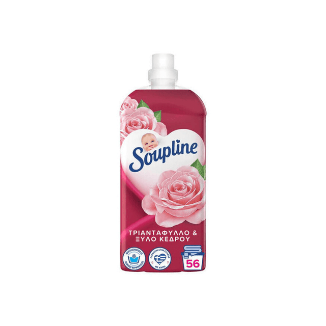 Soupline Μαλακτικό Ρούχων 1250ml-56Μεζ. Συμπ/νο Τριαντάφυλλο & Παιώνια