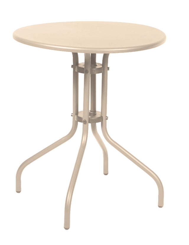 Τραπέζι Μεταλλικό Φ60x70cm Με Μεταλλική Επιφάνεια Χρώμα Ιβουάρ