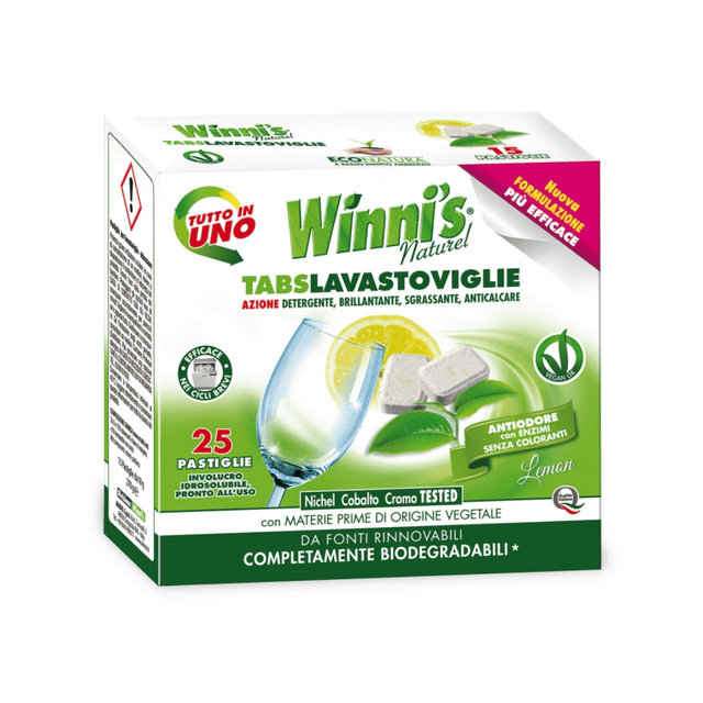 Πλυντηρίου Πιάτων Ταμπλέτες 25τμχ. Winni's Lemon