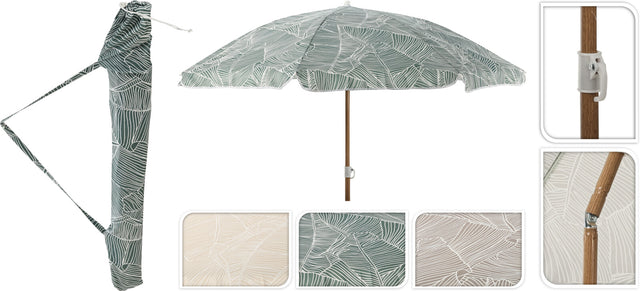 Ομπρέλα Θαλάσσης Υφασμάτινη Polyester 160gr D180cm σε 3 Χρώματα