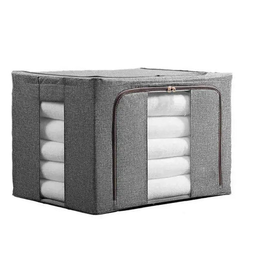 Θήκη Αποθήκευσης Ρούχων Υφασμάτινη με Σταθεροποιητικά Σίδερα 40x30x120cm