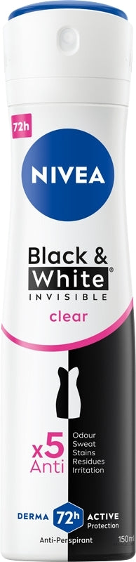 Nivea Spray 150ml Αποσμητικά σώματος Women Black & White 72h Invisible Clear