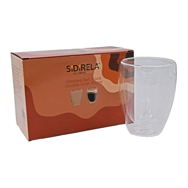 Ποτήρια Σετ Διπλού Τοιχώματος 350ml 2/τεμ