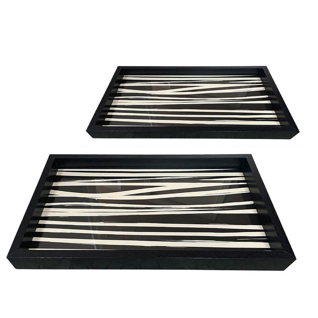 Δίσκοι Mdf Διακοσμητικοί Σετ 2 37x22x5εκ / 46x31x5εκ