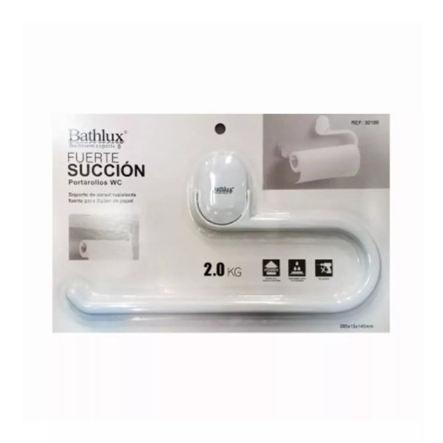 Βάση Κρεμαστή για Χαρτί Τουαλέτας με Βεντούζα Πλαστική Λευκή Κράτημα εώς 2kg