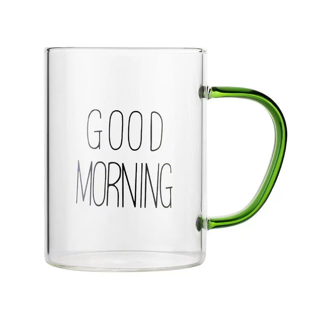 Κούπα Γυάλινη Διάφανη ''Good Morning'' 6 Χρώματα Tns 03-950-4295