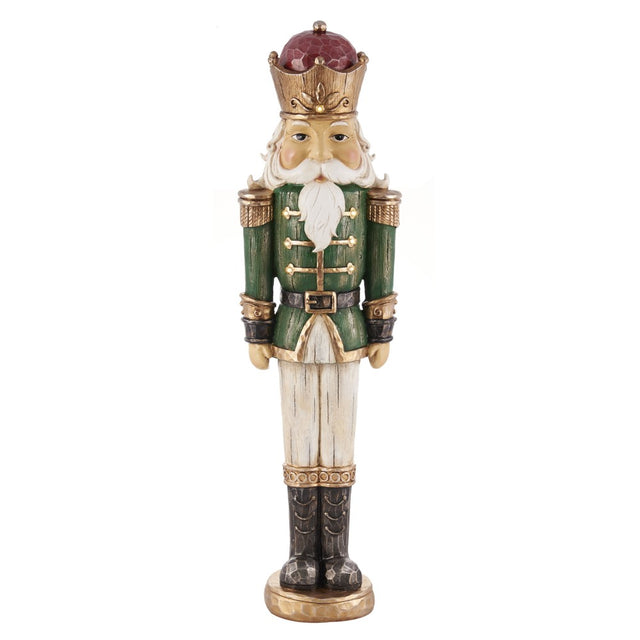 Καρυοθραύστης Διακοσμητικός Αντικέ Πολυρεζίνης Χρώμα Πράσινο Κόκκινο 19.5x13x69cm