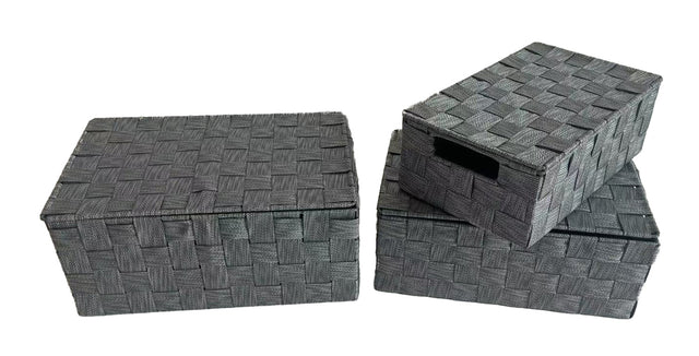 Καλάθι Πολλαπλών Χρήσεων Πλεκτό Σετ 3/τεμ