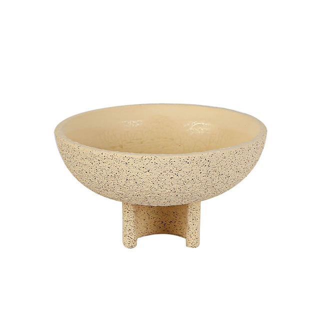 Κασπώ Τσιμεντένιο Μπεζ-Μαύρο με Βάση Φ25x14cm Marhome