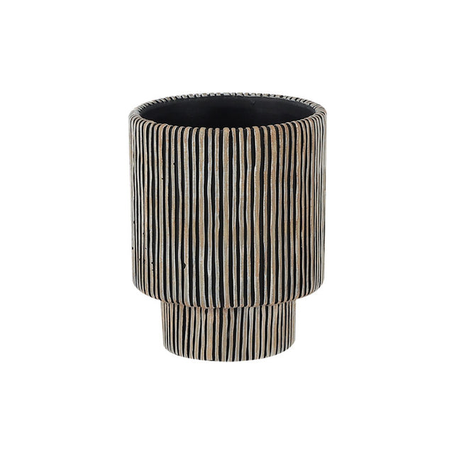 Κασπώ Τσιμεντένιο Μπεζ-Μαύρο με Βάση Φ17.5x22cm Marhome