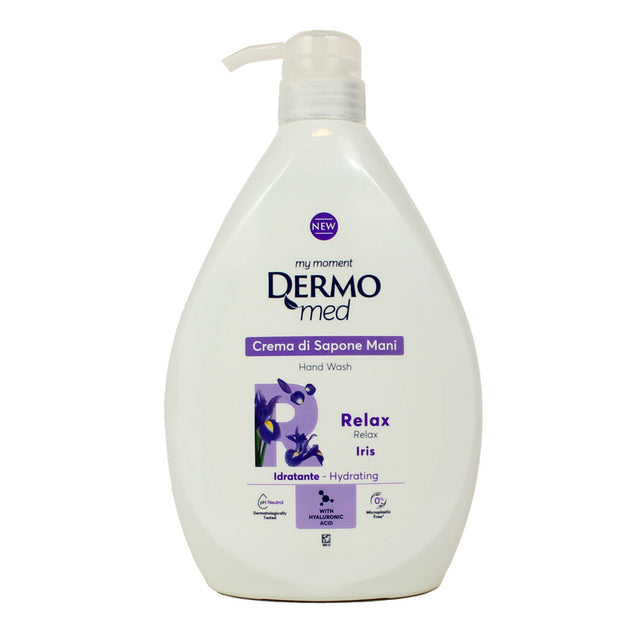 Dermomed Κρεμοσάπουνο Αντλία 1000ml Liquid Soap Talco E Iris