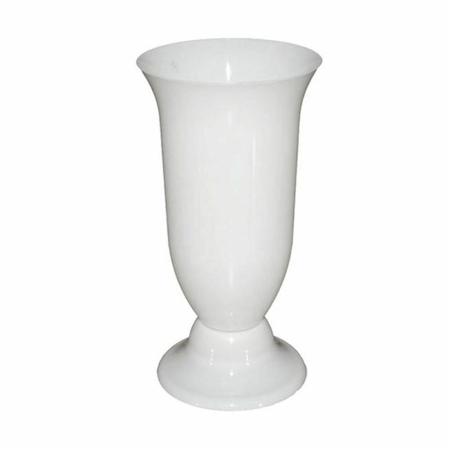 ΑΝΘΟΔΟΧΕΙΟ ΛΕΥΚΟ ΠΛΑΣΤΙΚΟ FLAKON STARΥ - Φ15x29cm