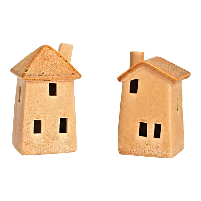 Σπιτάκι Κεραμικό σε Μπέζ Χρώμα 9x14x7cm