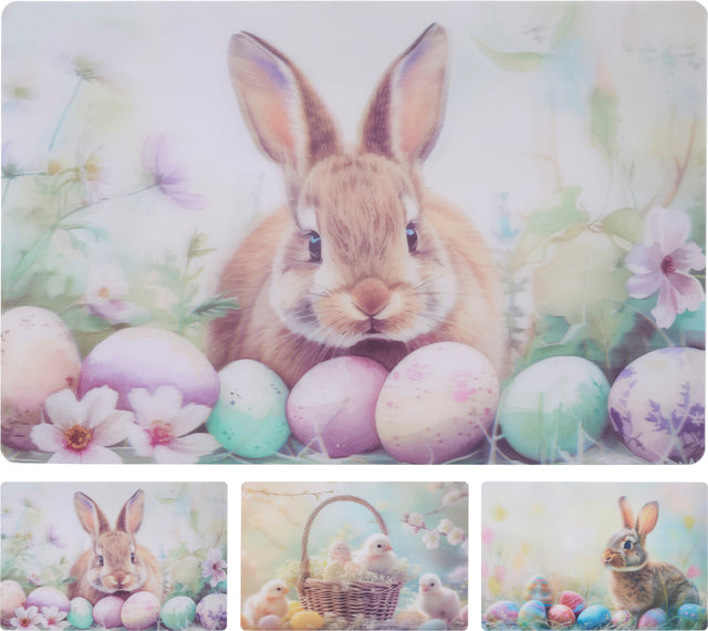 Σουπλά Φαγητού Πλαστικό με Πασχαλινό Σχέδιο 42x28xm