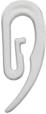 Γαντζάκια Κουρτίνας 50τμχ Χουκς Παραμάνες για Κρίκους Λευκά 1109-33