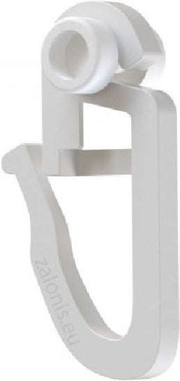 Γαντζάκια Κουρτίνας Παραμάνες με Ροδάκι 50τμχ Λευκά