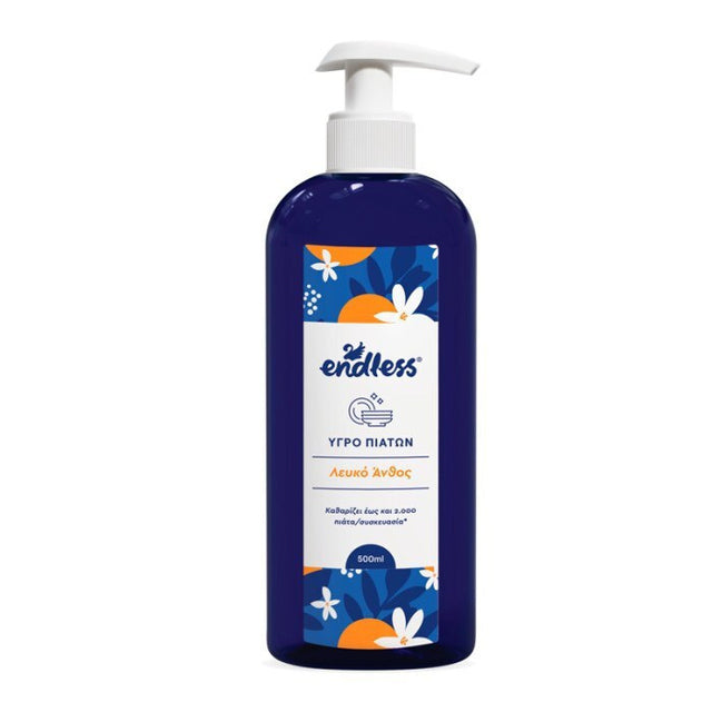 Endless Υγρό Πιάτων 500ml Αντλία Λευκό Άνθος