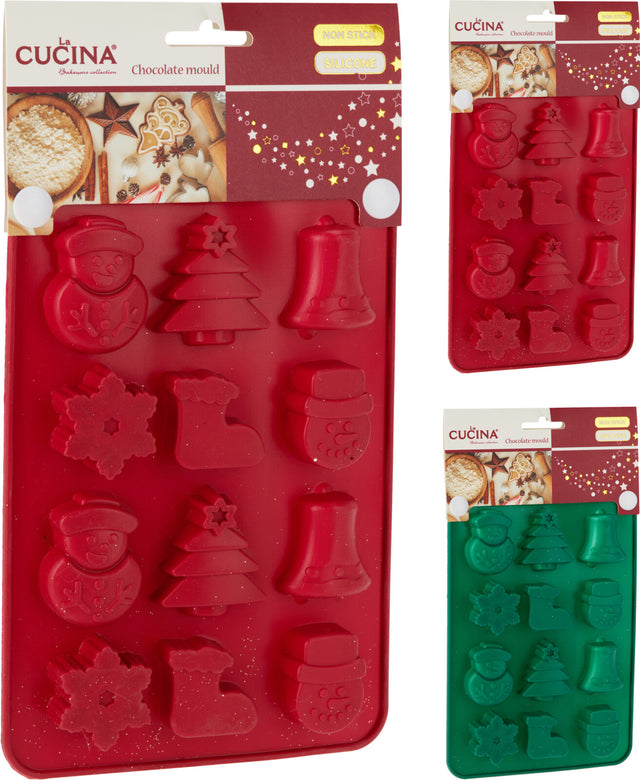 Χριστουγεννιάτικη Φόρμα Σιλικόνης Για Σοκολατάκια 20x14cm