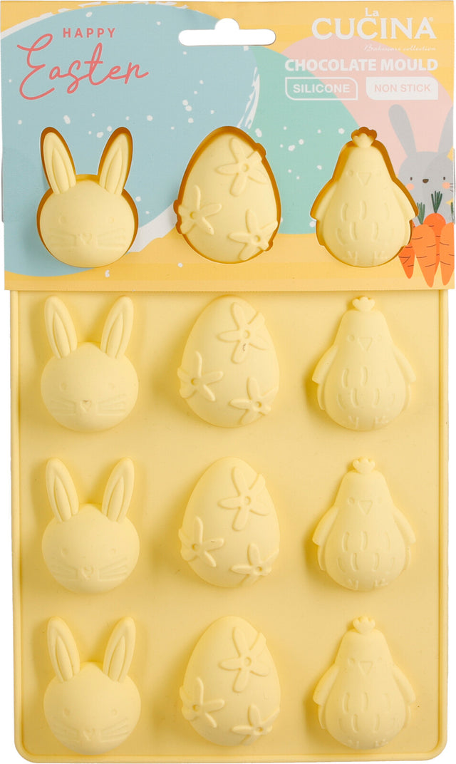 Πασχαλινή Φόρμα Σιλικόνης για 12 Σοκολατάκια 15x25cm