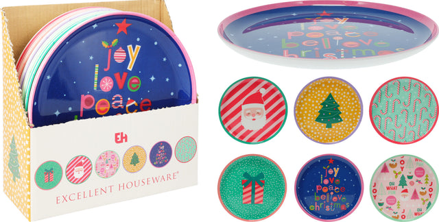 Πιάτο Χριστουγεννιάτικο Σχέδιο Μελαμίνης D21cm