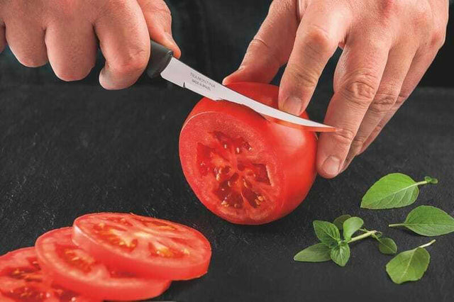 Μαχαίρι Ξεφλουδίσματος Ντομάτας από Ανοξείδωτο Ατσάλι 12cm Γκρι 23428/065 Tramontina Plenus