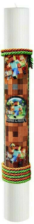 Λαμπάδα Πασχαλινή (Gerakis) Mindcraft 25x3.5cm 002977