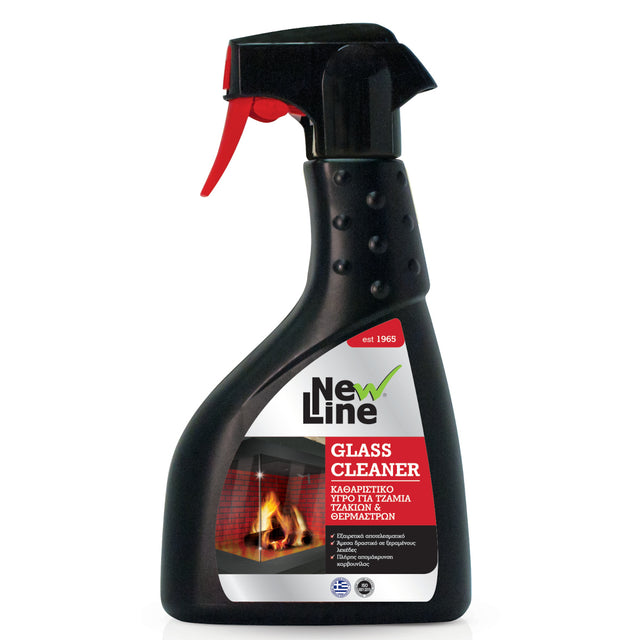 New Line 500ml Glass Cleaner Καθαριστικό Spray για Τζάμια Τζακιών & Θερμαστρών