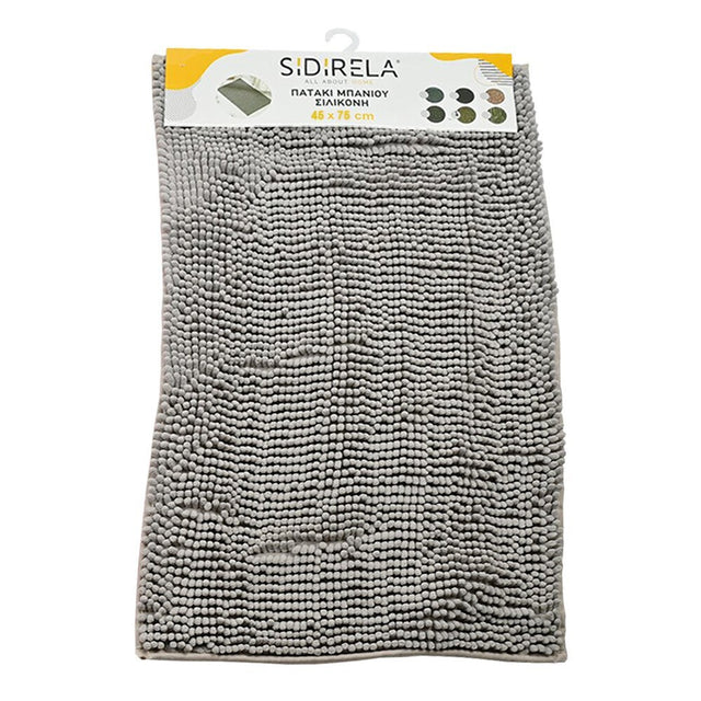 Πατάκι Μπάνιου 45x75cm με υπόστρωμα σιλικόνης E-2266 Sidirela