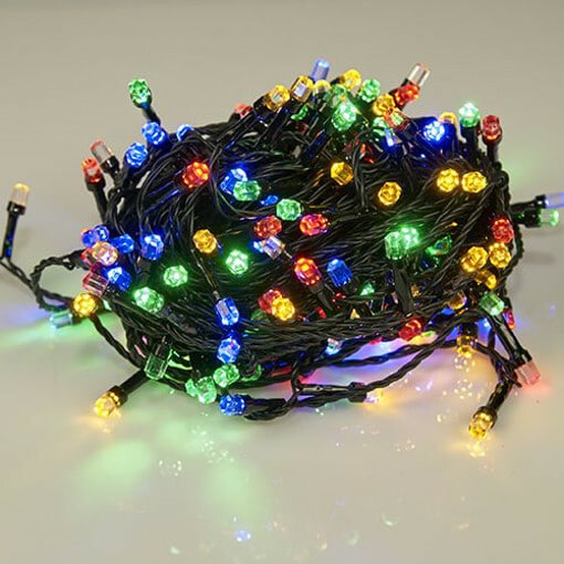 240 Led Χριστουγεννιάτικα Λαμπάκια Πολύχρωμο Πράσινο Καλώδιο 15m με Πρόγραμμα Epam