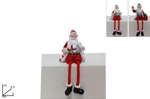 Άγιος Βασίλης Διακοσμητικός Κεραμικό Με Κρεμαστά Πόδια