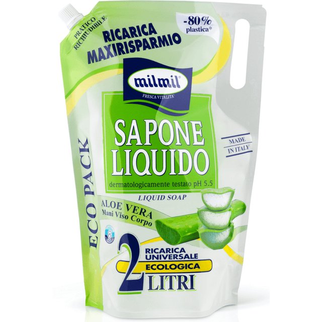 Milmil Υγρό Κρεμοσάπουνο Χεριών 2lit. Aloe Vera