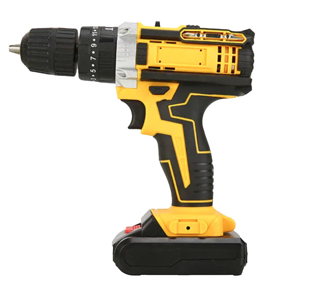 Κρουστικό Δραπανοκατσάβιδο Επαναφορτιζόμενο με βαλιτσάκι μεταφοράς και 2 μπαταρίες 12v κίτρινο 19x5x17cm 31-950-0088