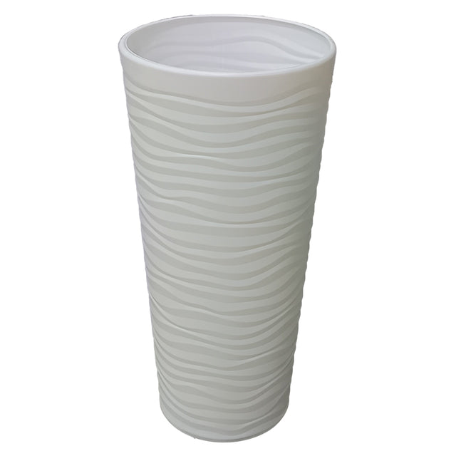 Γλάστρα Πλαστική Ψηλή Λευκή 35x70cm Tns