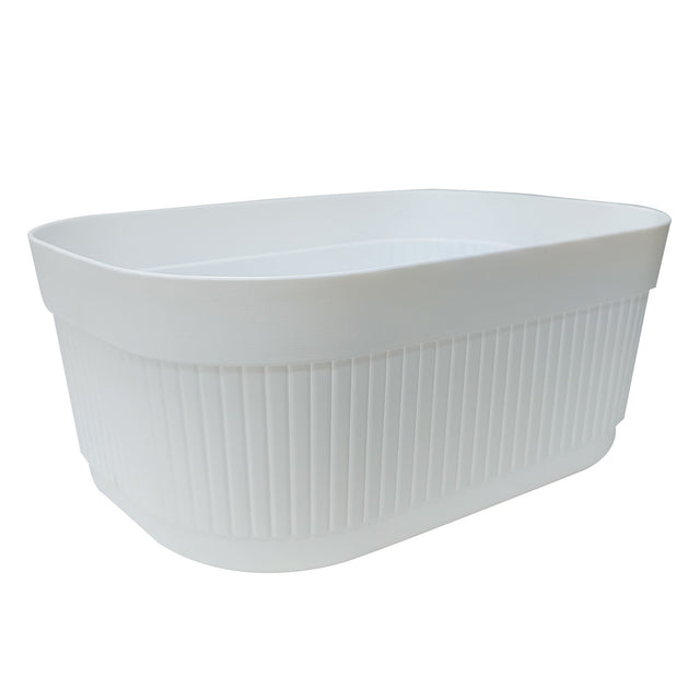 Καλάθι Τακτοποίησης Πλαστικό Ορθογώνιο Λευκό Χρώμα 25,5x19,8x10,5cm TnS 32-850-0007