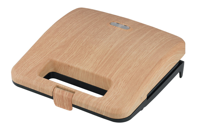 Τοστιέρα για 2 Τοστ Αντικολλητική 750W σε Χρώμα Ξύλου