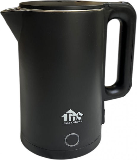 Βραστήρας Ηλεκτρικός Ανοξείδωτος Μαύρος 2lt 1500W Tns