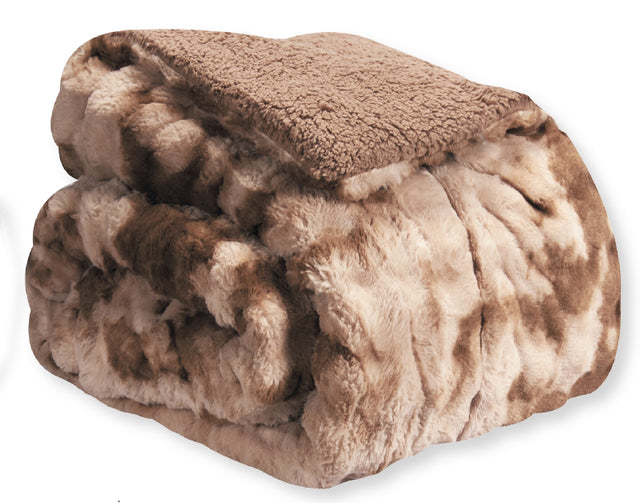 Πάπλωμα Γούνα Προβατάκι 200x220cm Σε Καφέ Απόχρωση