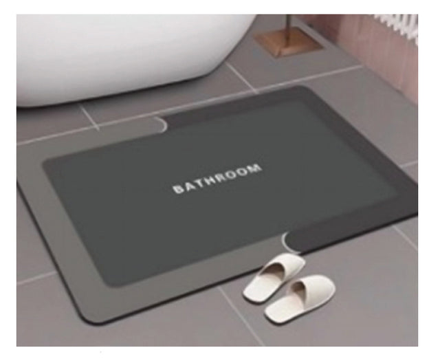 Πατάκι Μπάνιου Super Απορροφητικό Ορθογώνιο Γκρί 40x60cm