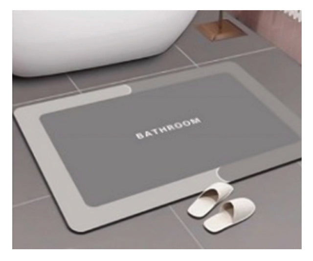 Πατάκι Μπάνιου Super Απορροφητικό Ορθογώνιο Γκρί 40x60cm