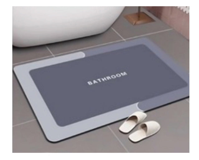 Πατάκι Μπάνιου Super Απορροφητικό Ορθογώνιο Γκρί 40x60cm