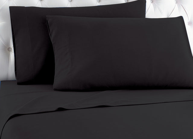 Σεντόνι Υπέρδιπλο 220x250cm Μαύρο Χωρίς Λάστιχο TnS 39-958-0424