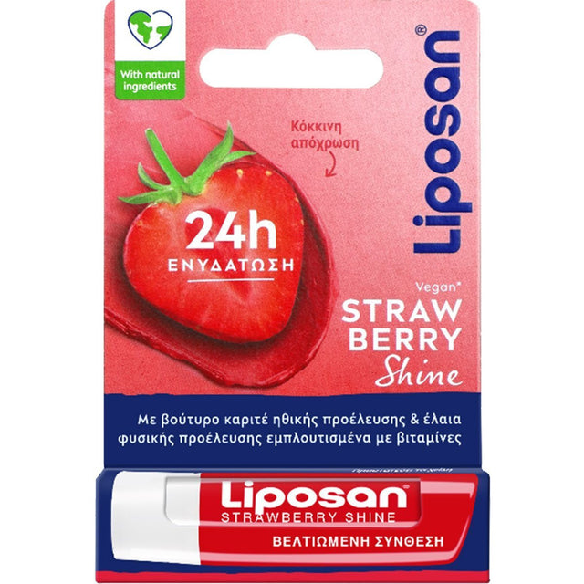 Liposan Lip Balm Fruity Shine SPF10 Strawberry Shine 4.8gr