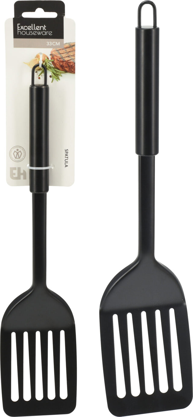 Σπάτουλα Μαγειρικής 33cm Μεταλλική Χρώμα Μαύρο