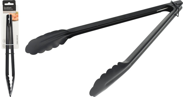 Τσιμπίδα Μαγειρικής 34cm Μεταλλική Μαύρο Χρώμα