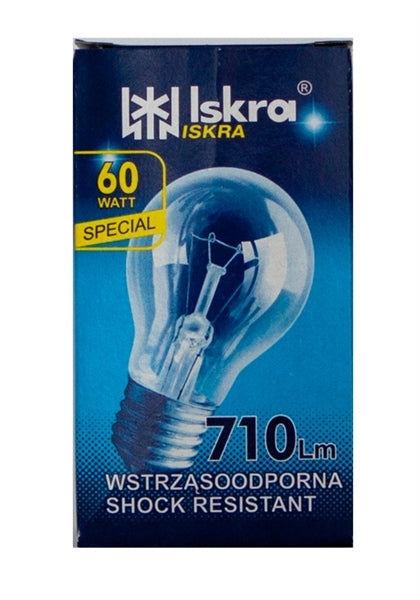 ISCRA ΛΑΜΠΕΣ Ε27 60 WATT ΔΙΑΦΑΝΕΣ Ειδικού Τύπου