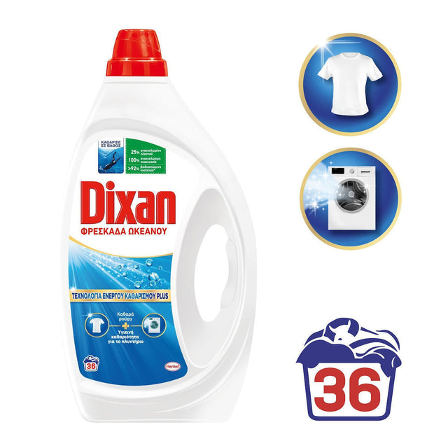 Dixan 36Μεζ 1.620lit Total Υγρό Απορρυπαντικό Πλυντηρίου Ρούχων