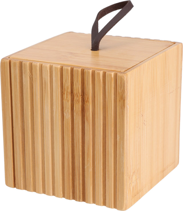Κουτί Αποθήκευσης & Οργάνωσης Μπάνιου Bamboo 9x9x8cm